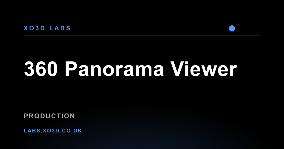 360 Panorama Viewer - XO3D Tools