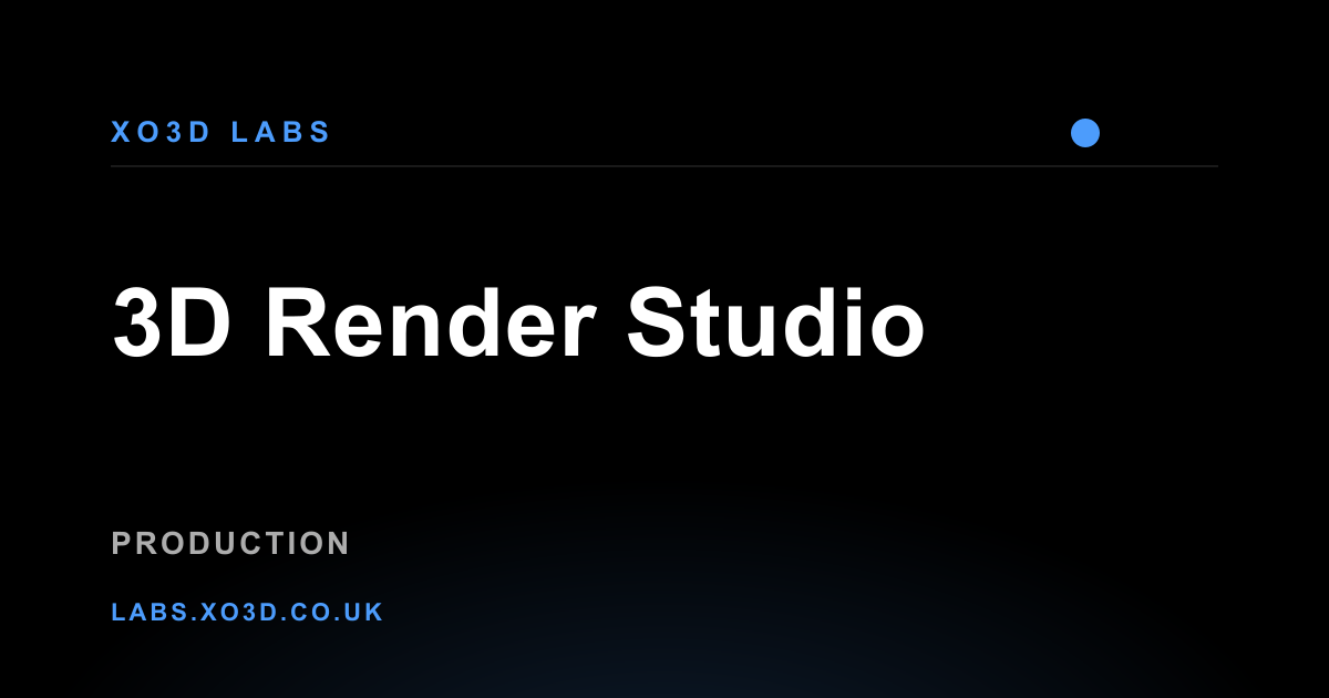3D Render Studio - XO3D Tools
