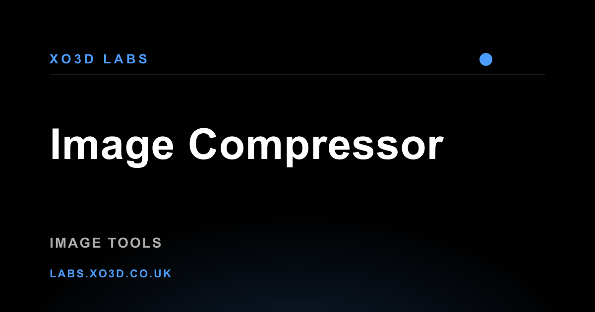 Image Compressor - XO3D Tools